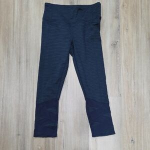 Athleta Navy Textured Leggings